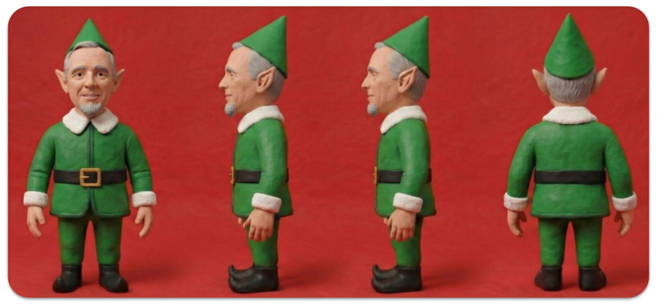 AI generated character sheet based on an AI generated image of an elf