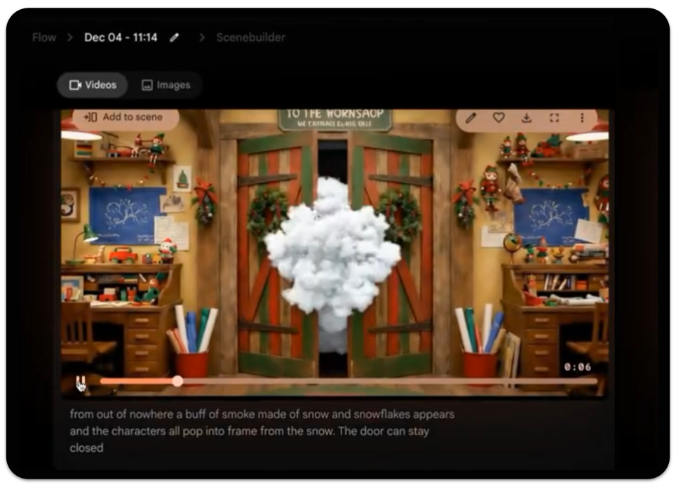 Smoke exploding through the opening of swinging doors