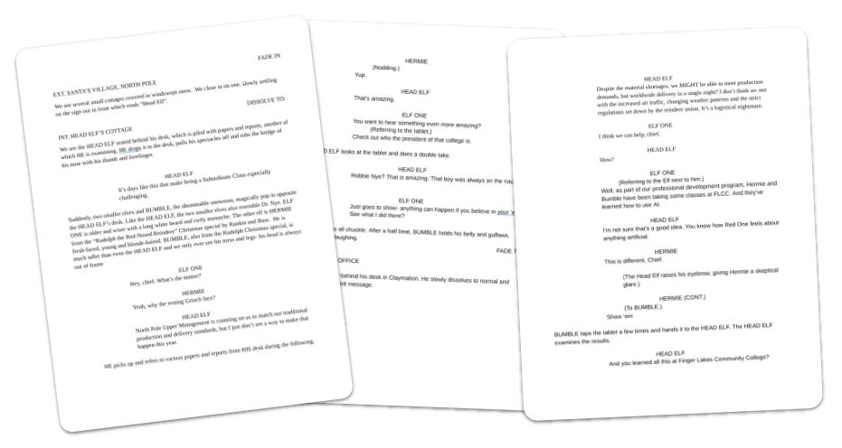 Jim's highly descriptive screenplay